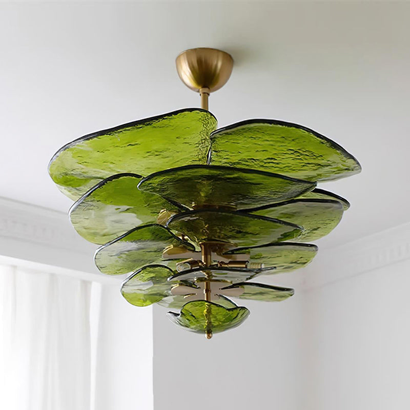 lotus-leaf-layered-glass-chandelier
