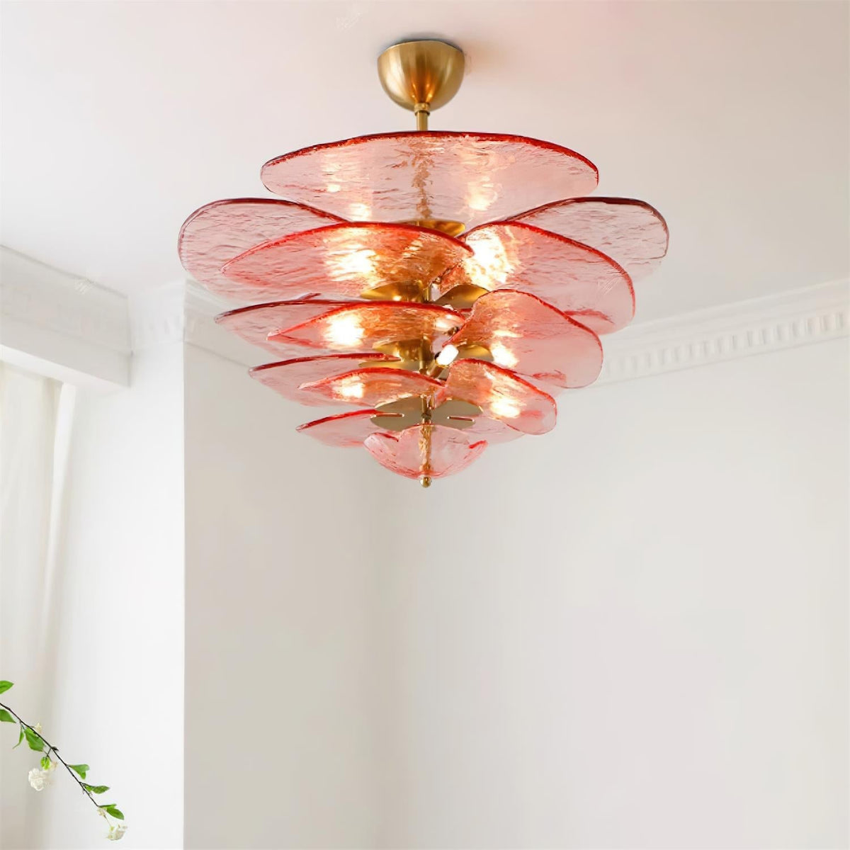 lotus-leaf-layered-glass-chandelier