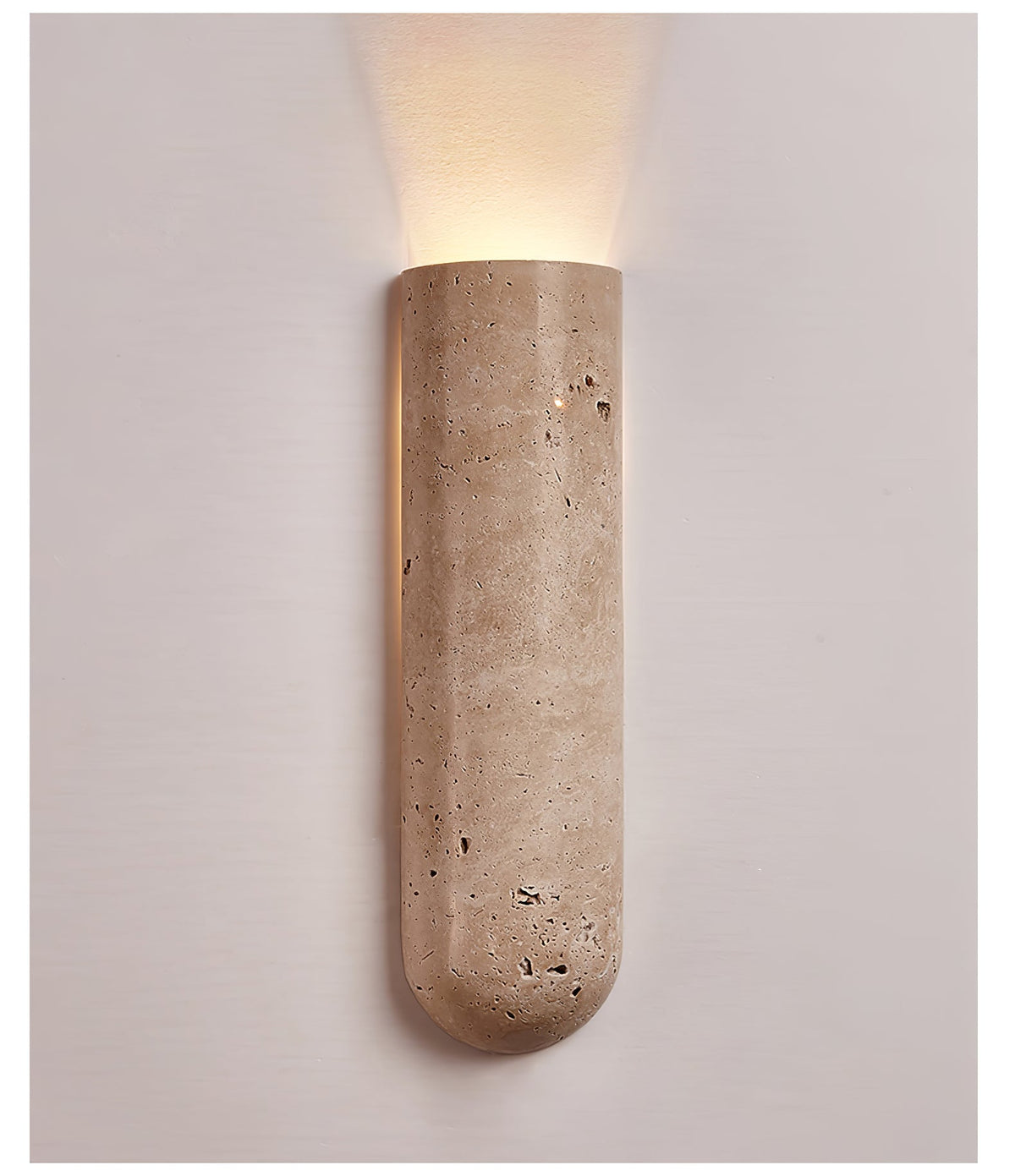 Lina Travertine Wall Sconce – Sculptural Stone Lighting for Modern Interiors