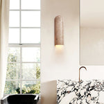 Lina Travertine Wall Sconce – Sculptural Stone Lighting for Modern Interiors