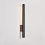 Linaris LED Wall Sconce in Black Travertine and Walnut Wood
