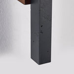 Linaris LED Wall Sconce in Black Travertine and Walnut Wood