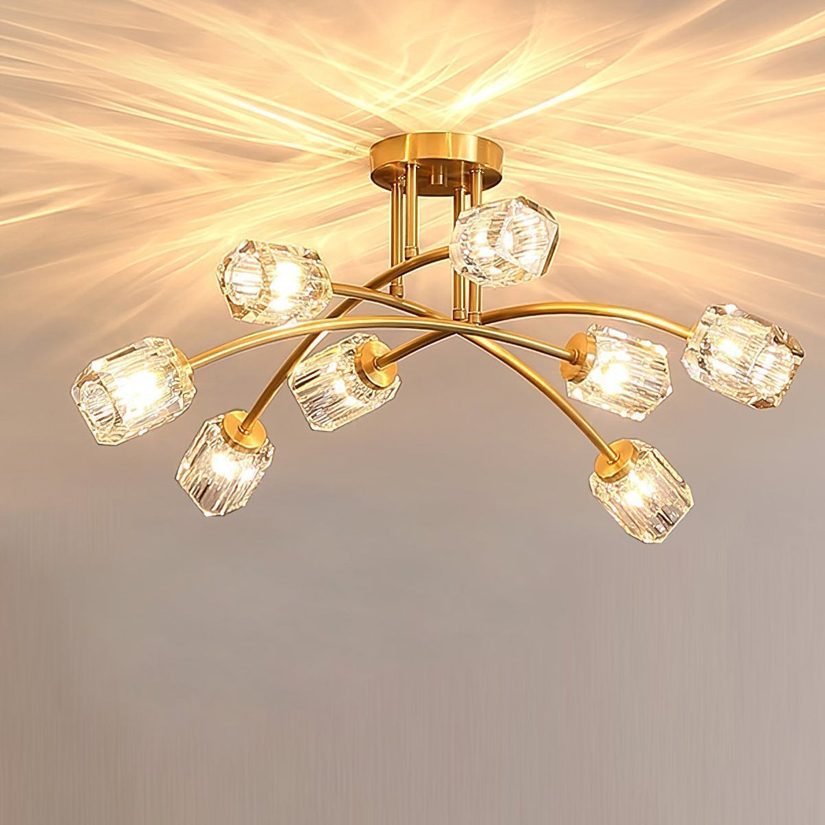 Lindby Crystal Ceiling Light