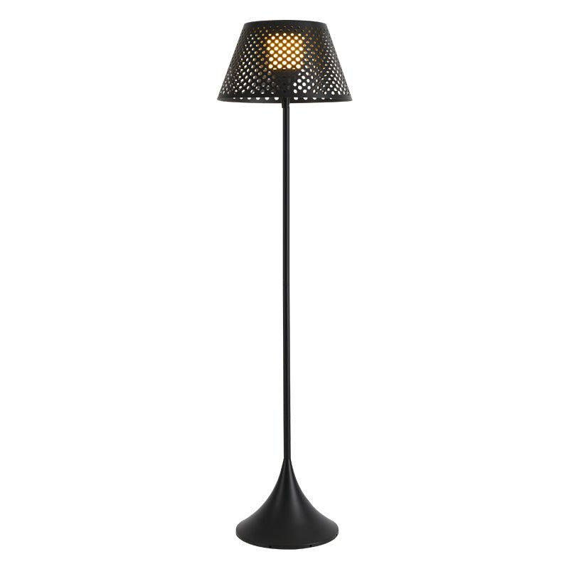 Callum Woven Solar Floor Lamp – Artisan Outdoor LED Lighting