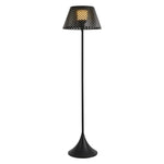 Callum Woven Solar Floor Lamp – Artisan Outdoor LED Lighting