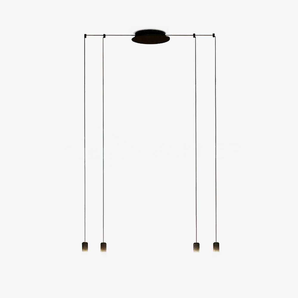 Line Form Pendant Light – Minimalist Geometric LED Chandelier