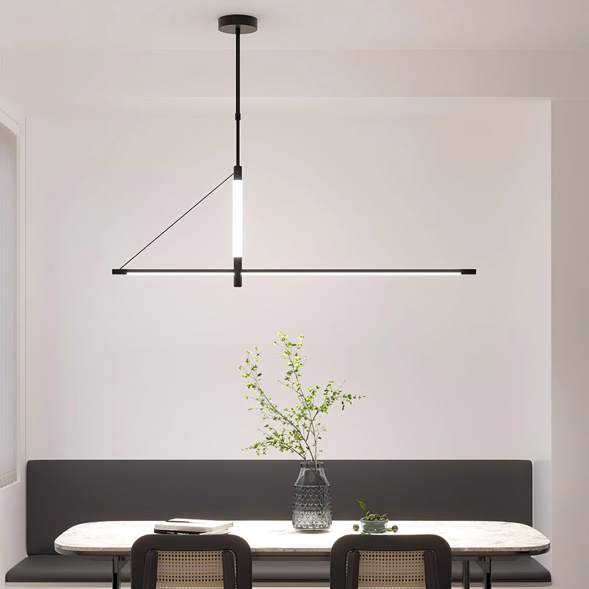 Linea Axis Modern Linear LED Pendant Light for Kitchen Island