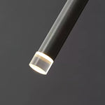 Linea Mono Linear Pendant Light in Matte Black with Brass Accents
