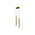 Linea Mono Linear Pendant Light in Matte Black with Brass Accents