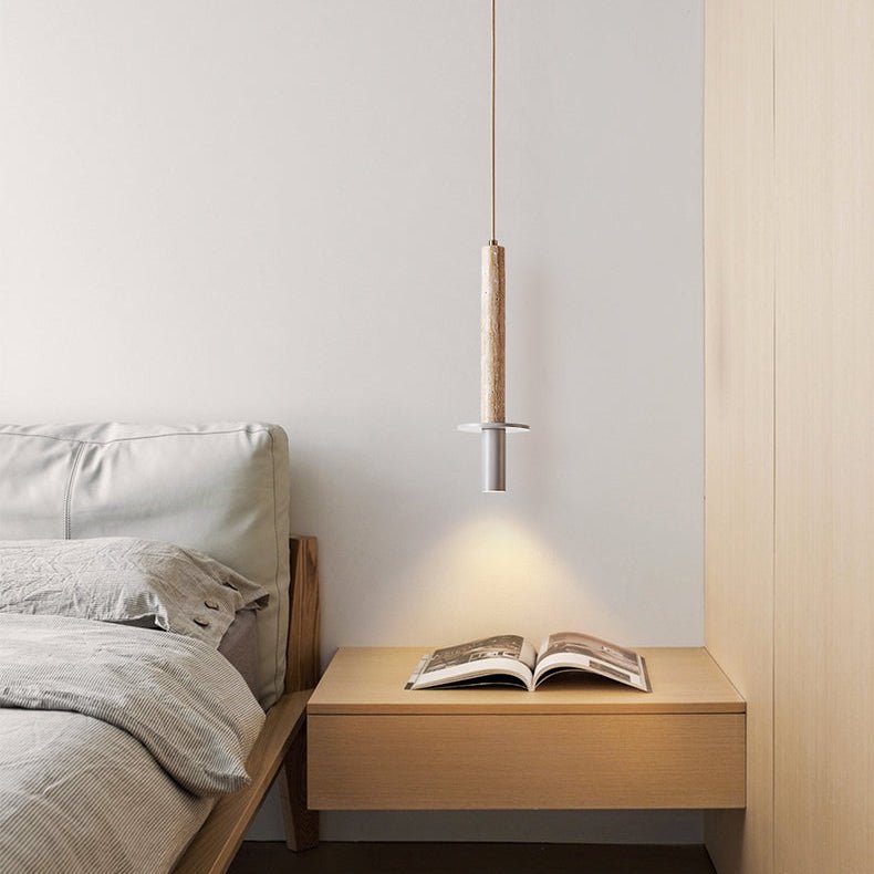 Linea Travertine Pendant Light – Modern Stone Pendant Lamp for Dining & Living Spaces