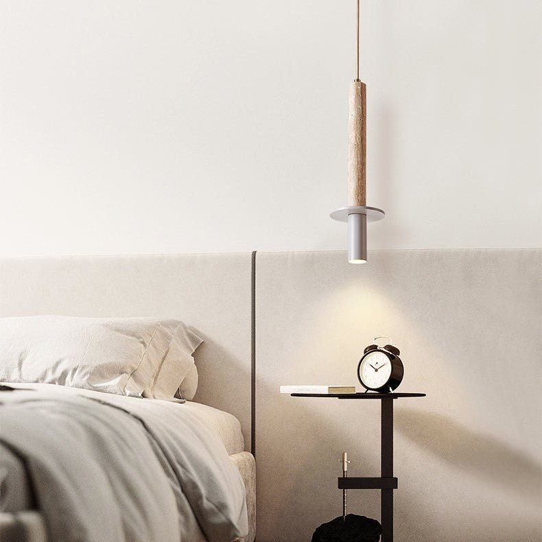 Linea Travertine Pendant Light – Modern Stone Pendant Lamp for Dining & Living Spaces