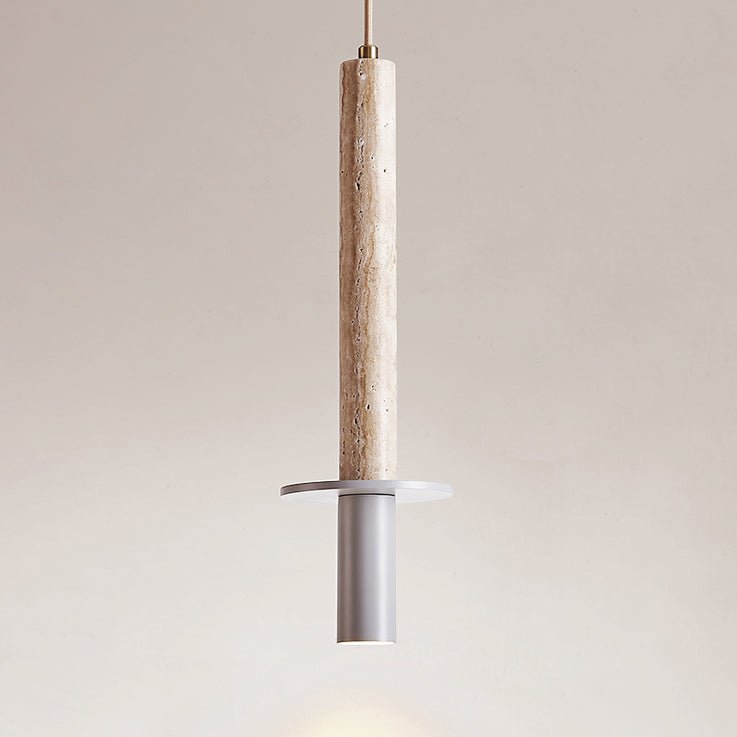 Linea Travertine Pendant Light – Modern Stone Pendant Lamp for Dining & Living Spaces