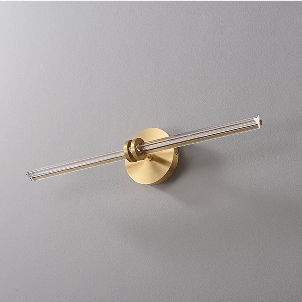 Linear Filament Wall Sconce in Brass and Glass for Modern Interiors