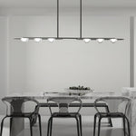 Linear LED Pendant Light in Brass and Glass for Modern Interiors
