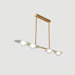 Linear LED Pendant Light in Brass and Glass for Modern Interiors