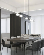Linear LED Pendant Light in Brass and Glass for Modern Interiors
