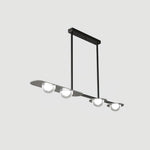 Linear LED Pendant Light in Brass and Glass for Modern Interiors