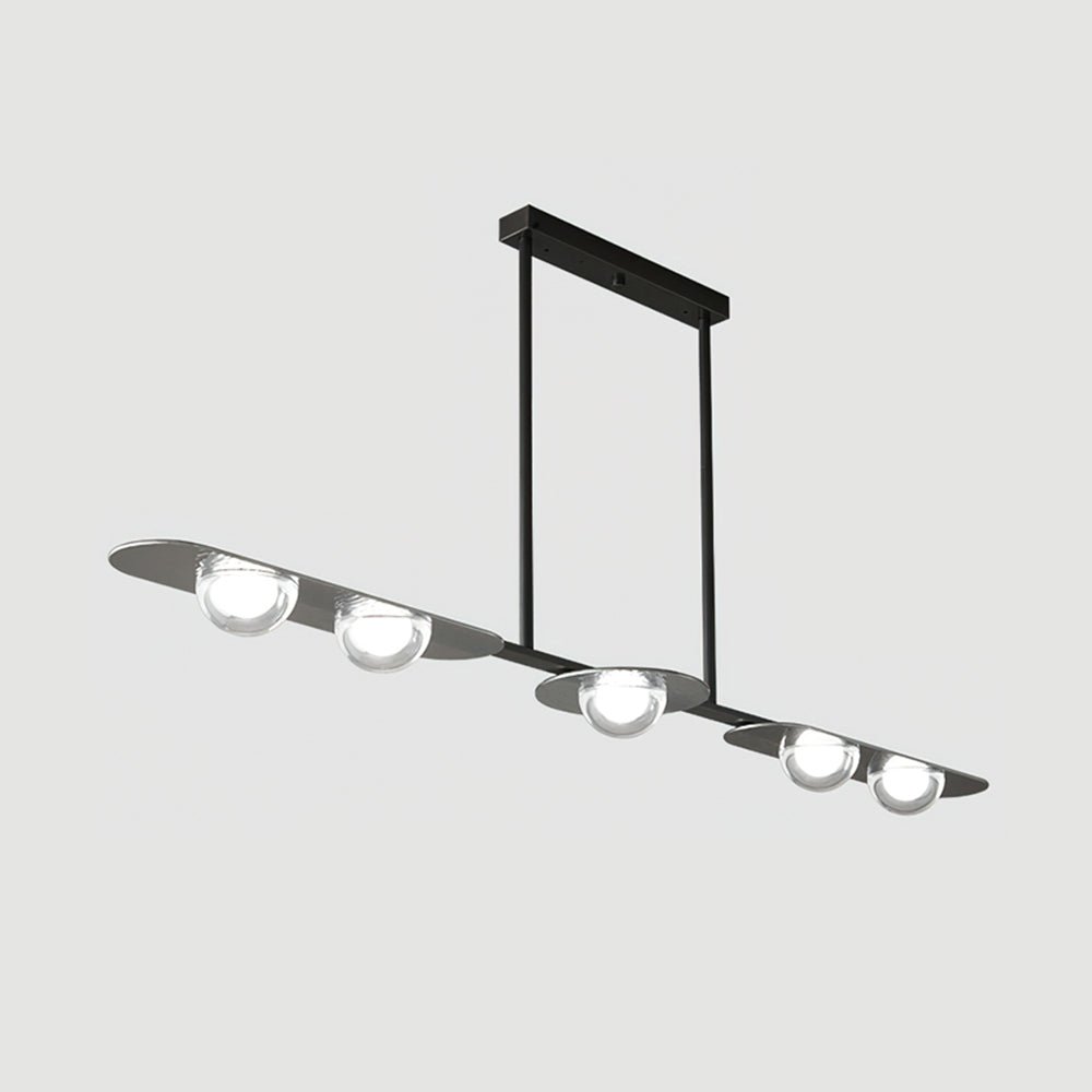 Linear LED Pendant Light in Brass and Glass for Modern Interiors