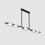 Linear LED Pendant Light in Brass and Glass for Modern Interiors