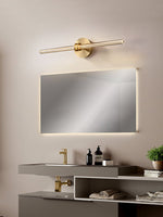 Linear Filament Wall Sconce in Brass and Glass for Modern Interiors