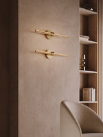 Linear Filament Wall Sconce in Brass and Glass for Modern Interiors