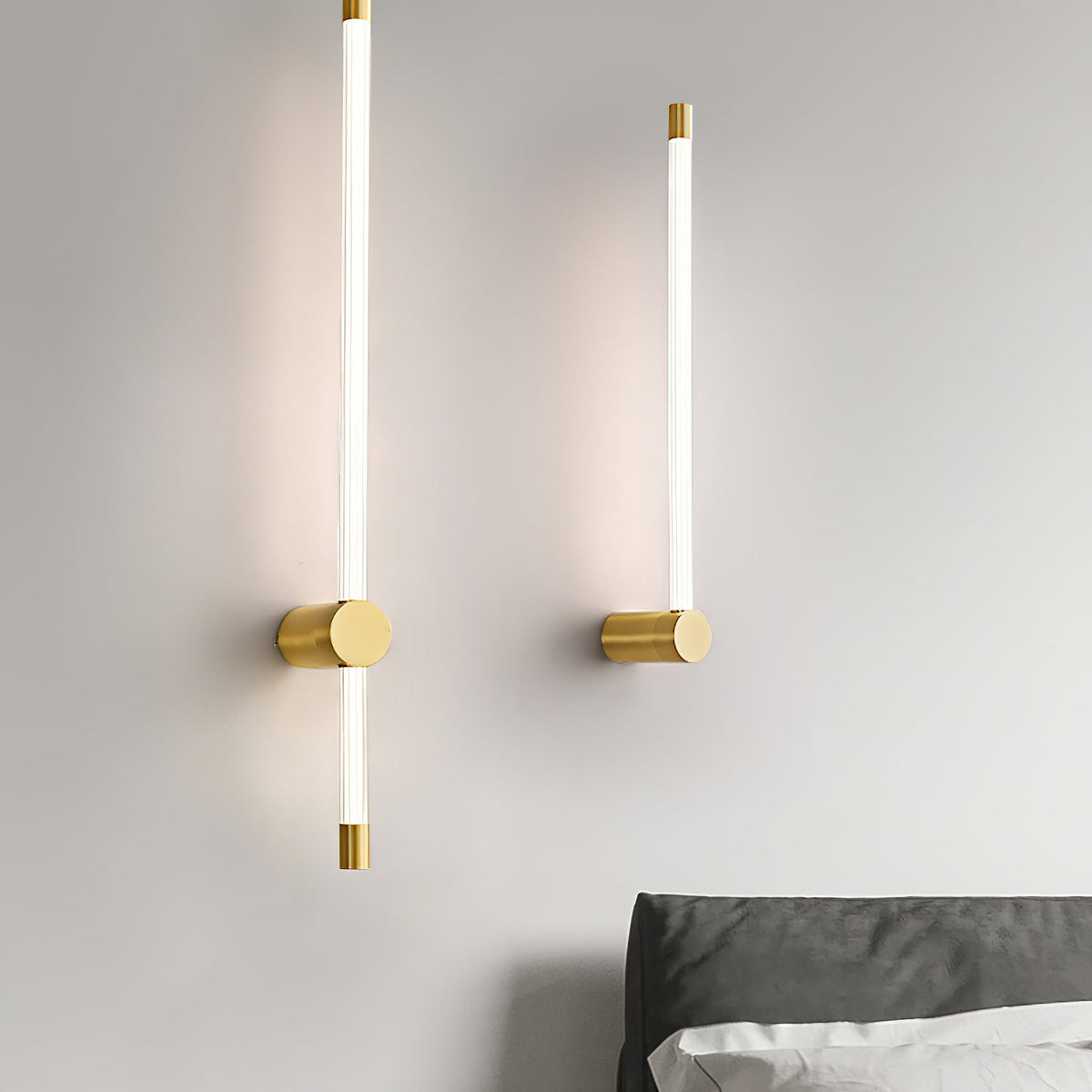 Linear LED Rechargeable Wall Sconce in Black or Copper