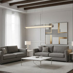 Linear Tube LED Pendant Light – Modern Minimalist Dining Room Lighting