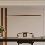 Linearity Modern Walnut LED Linear Pendant Light for Kitchen Island and Dining Room
