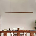 Linearity Modern Walnut LED Linear Pendant Light for Kitchen Island and Dining Room