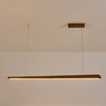 Linearity Modern Walnut LED Linear Pendant Light for Kitchen Island and Dining Room