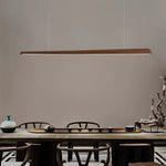 Linearity Modern Walnut LED Linear Pendant Light for Kitchen Island and Dining Room