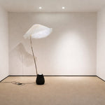 Linen Canopy Floor Lamp – Modern Natural Lighting for Living Spaces