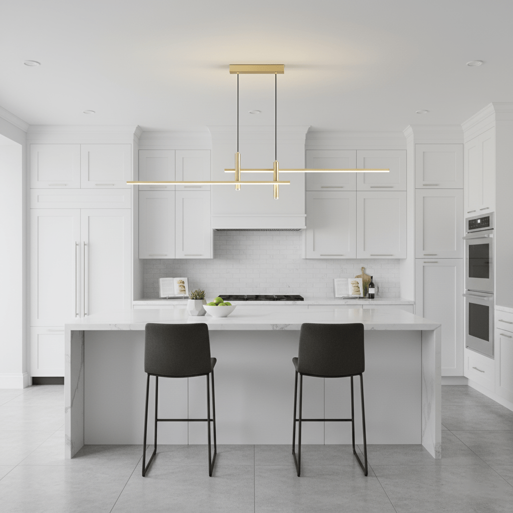 Links Linear LED Pendant Light for Kitchen Island | Modern Minimalist Ceiling Lamp