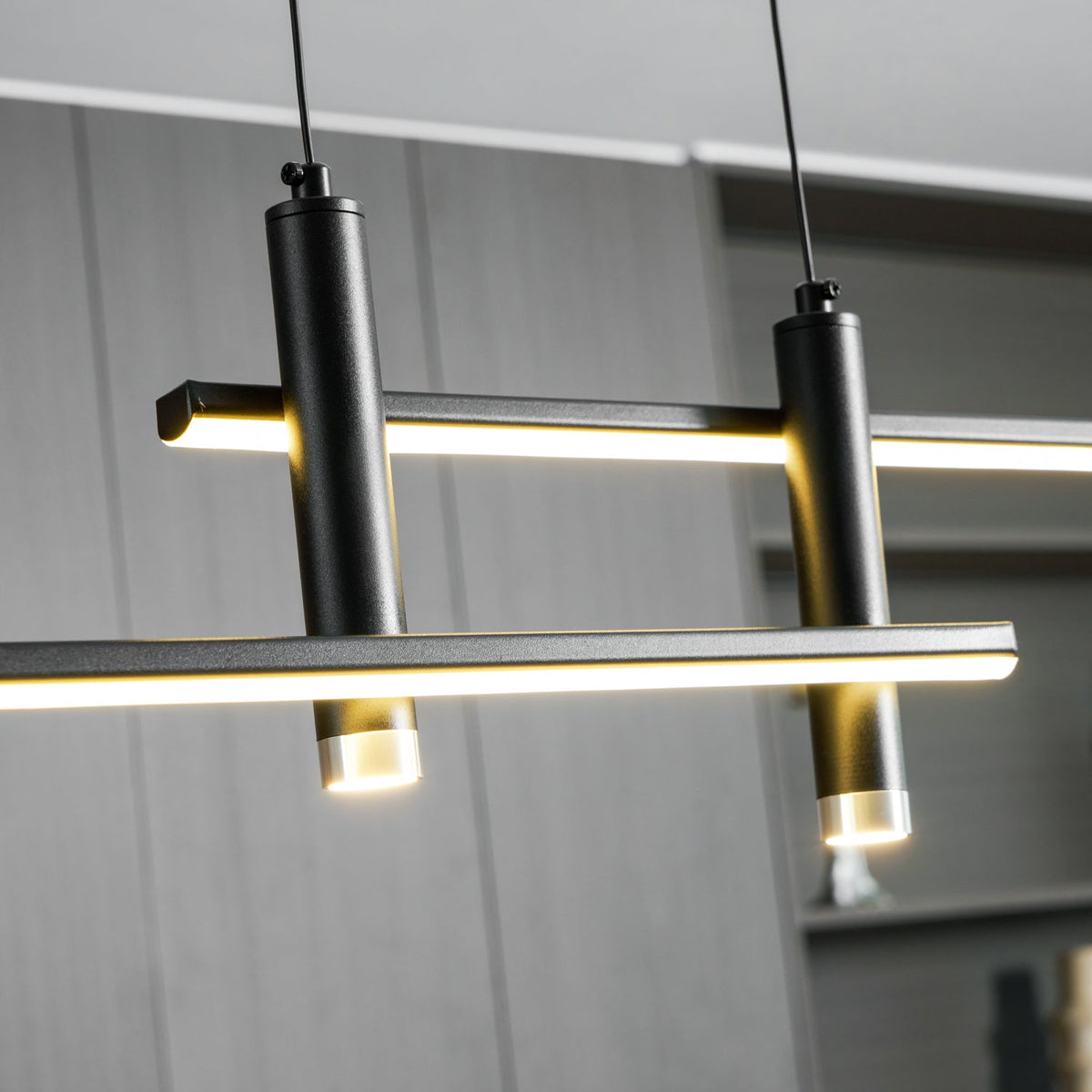 Links Linear LED Pendant Light for Kitchen Island | Modern Minimalist Ceiling Lamp