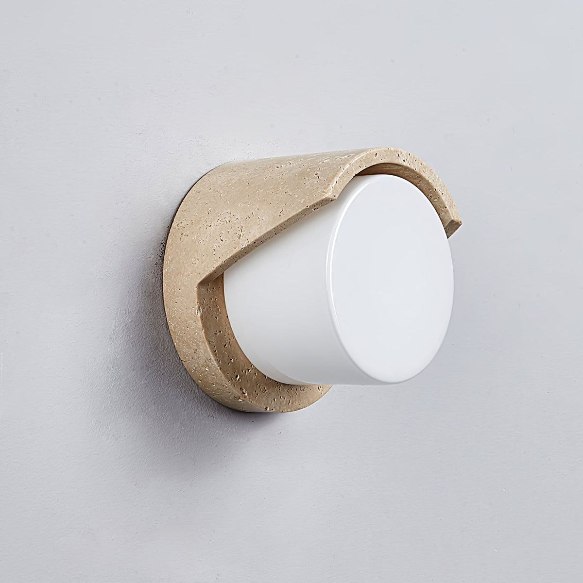 Linus Travertine Wall Sconce – Natural Stone Modern Wall Light