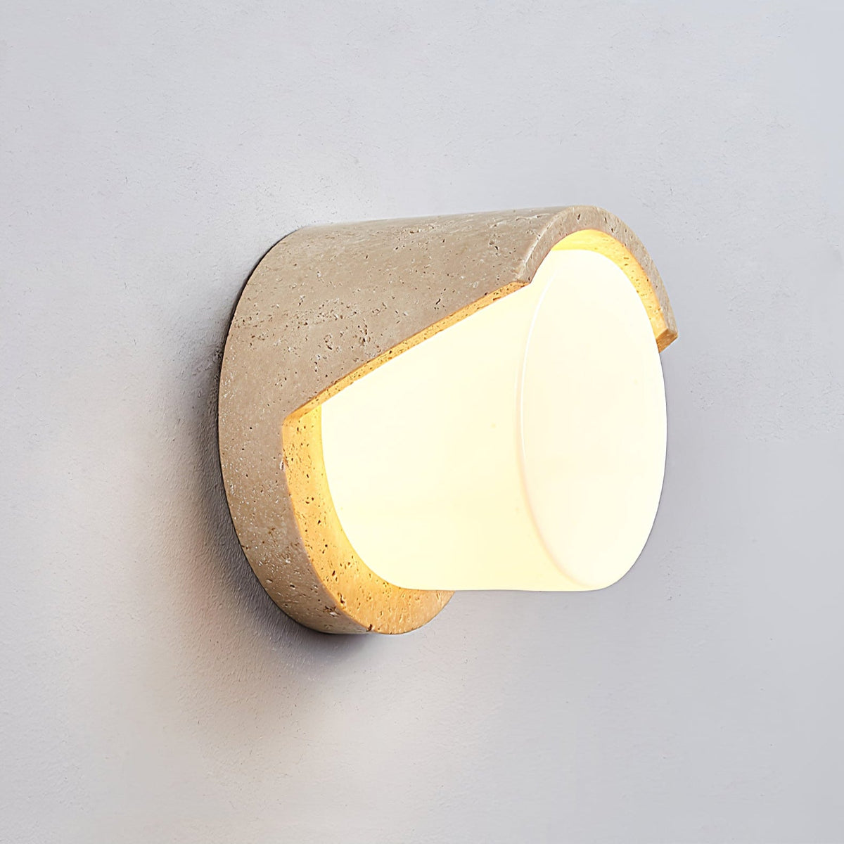 Linus Travertine Wall Sconce – Natural Stone Modern Wall Light