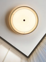 Liora Handwoven Rattan Ceiling Lamp with Fabric Diffuser