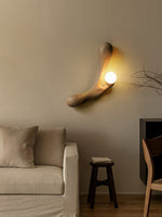 Liora Drift Wood Wall Sconce | Sculptural Solid Wood Wall Light