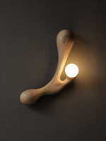 Liora Drift Wood Wall Sconce | Sculptural Solid Wood Wall Light