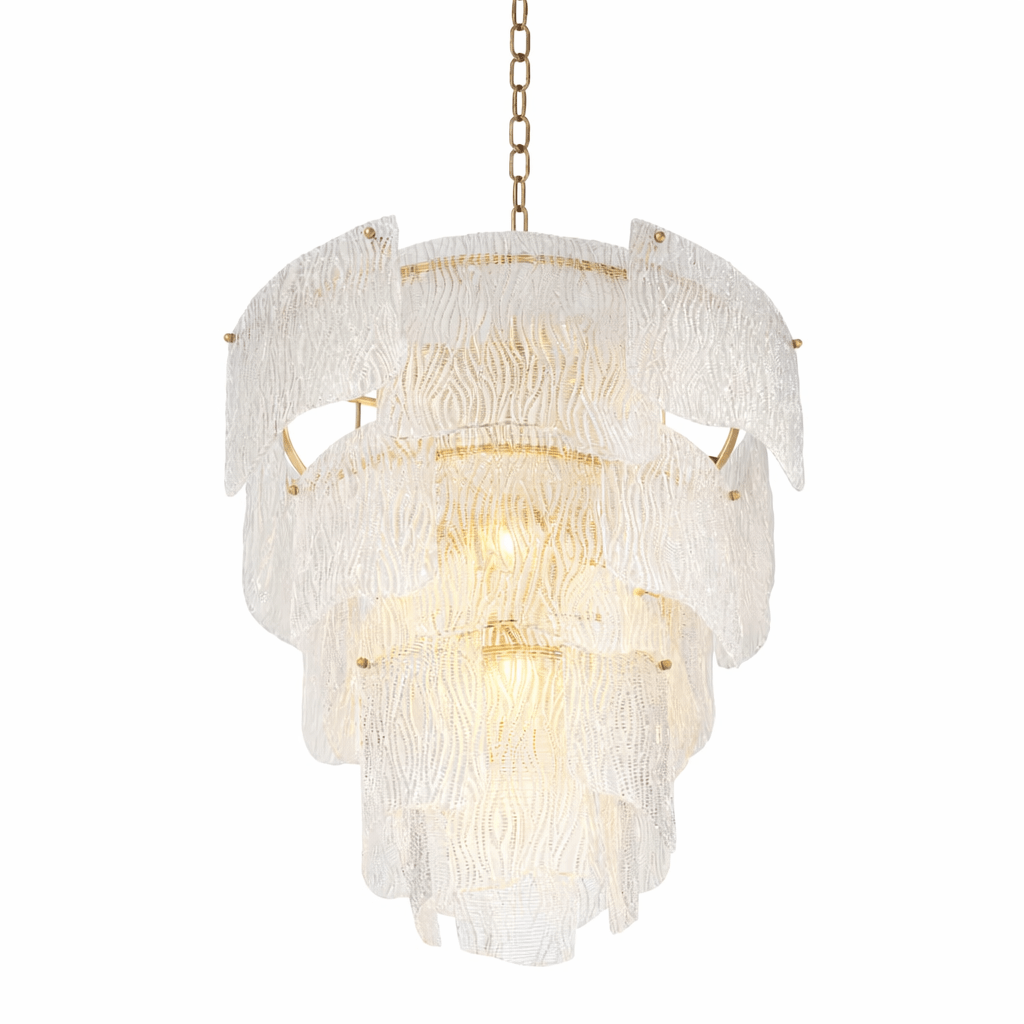 Liora Melted Glass Chandelier – Modern Sculptural Pendant Light for Dining Room and Living Room