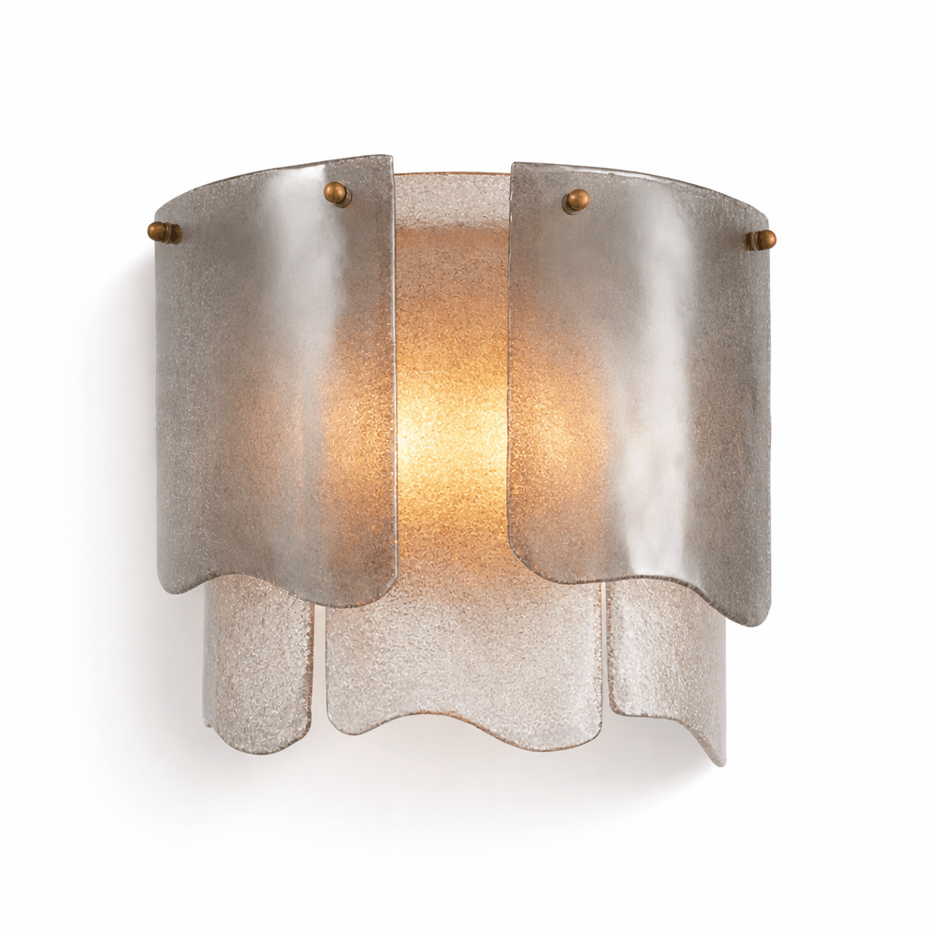 Liora Sculptural Melted Glass Wall Sconce in Gold