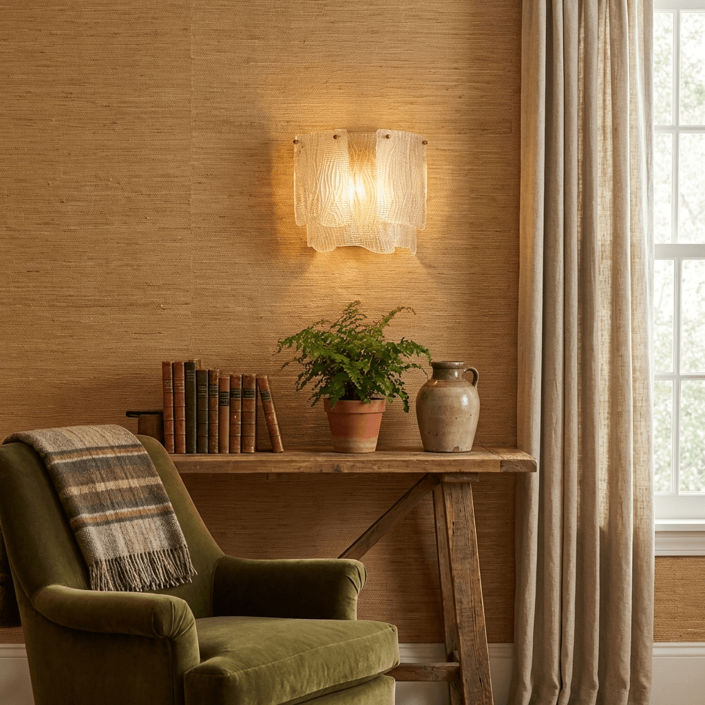 Liora Sculptural Melted Glass Wall Sconce in Gold