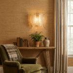 Liora Sculptural Melted Glass Wall Sconce in Gold