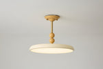Liora Scallop Ceiling Light — Modern Wood Veneer LED Flush Mount