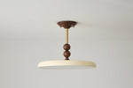 Liora Scallop Ceiling Light — Modern Wood Veneer LED Flush Mount