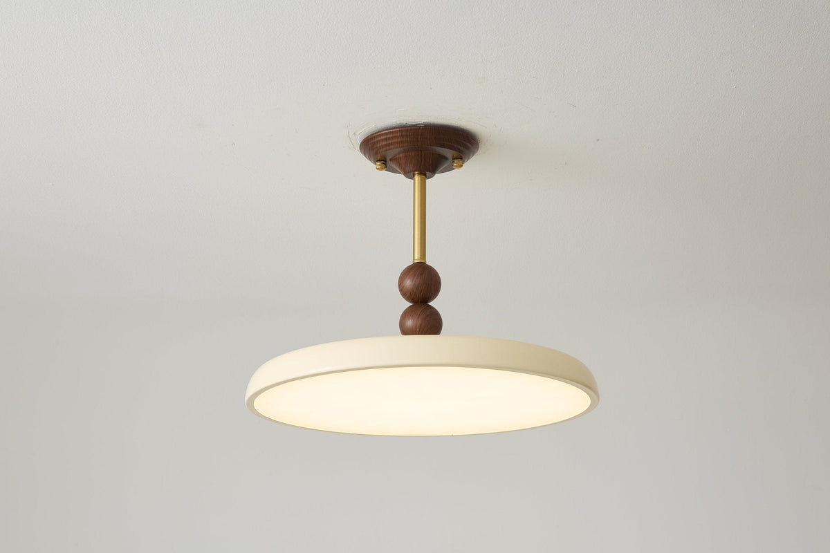 Liora Scallop Ceiling Light — Modern Wood Veneer LED Flush Mount