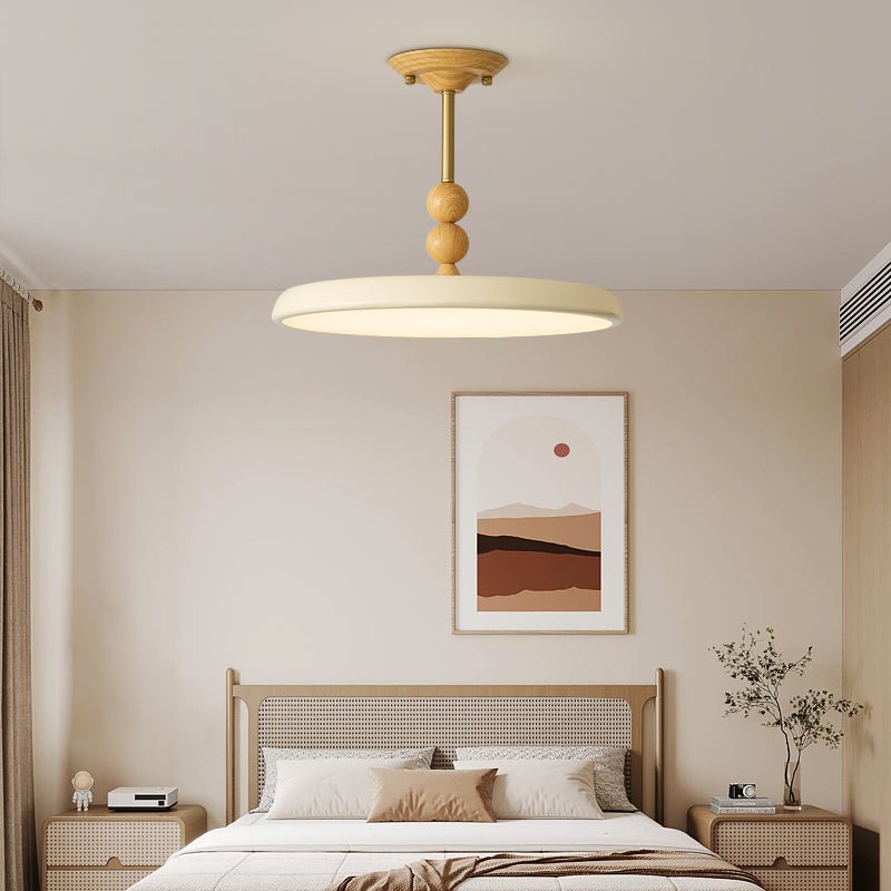 Liora Scallop Ceiling Light — Modern Wood Veneer LED Flush Mount