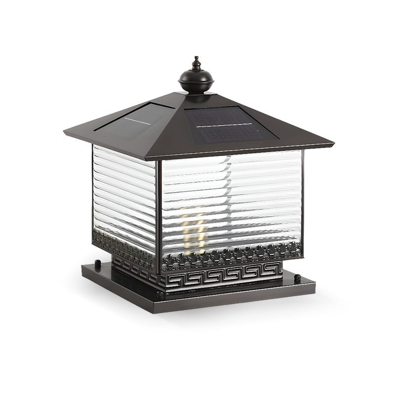 Liora Solar Pagoda Outdoor Light – Modern Architectural LED Lantern