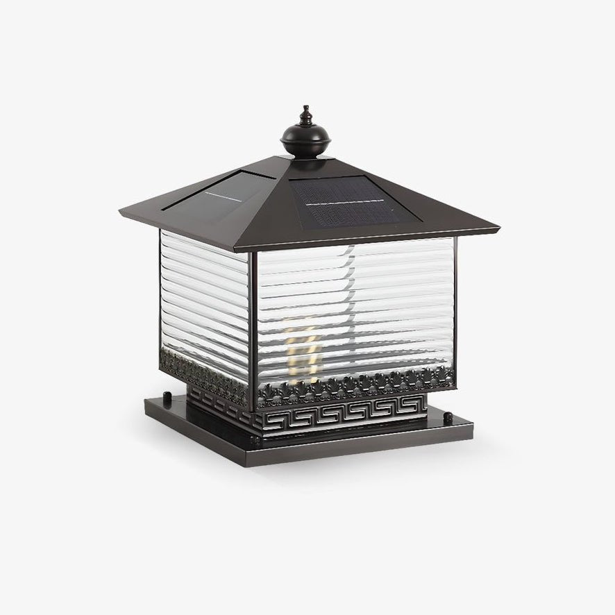 Liora Solar Pagoda Outdoor Light – Modern Architectural LED Lantern
