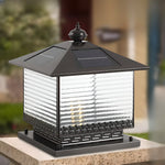Liora Solar Pagoda Outdoor Light – Modern Architectural LED Lantern